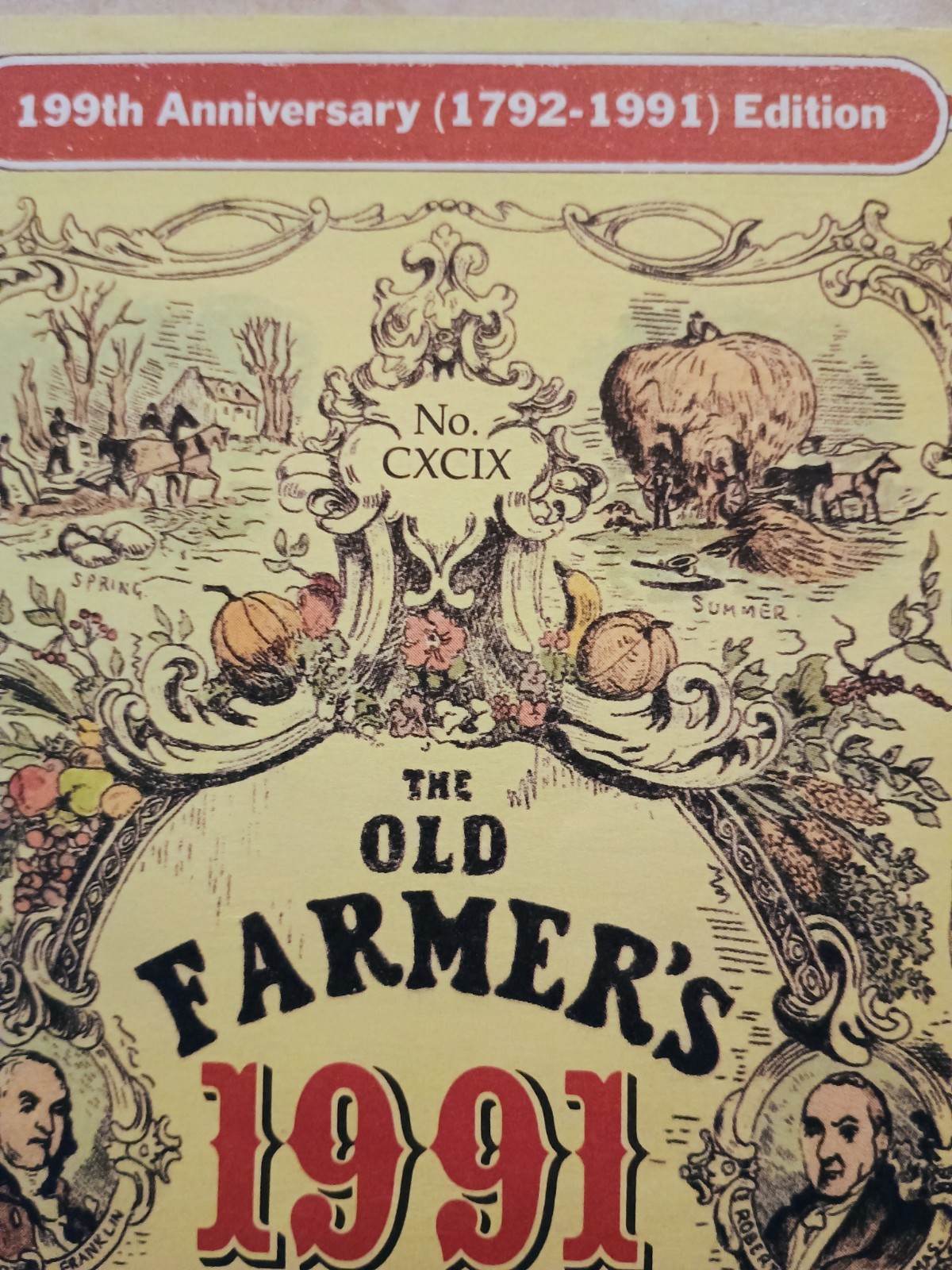 Old Farmer’s Almanac 1991 , the 199th Anniversary, 224 pages, pre-owned.