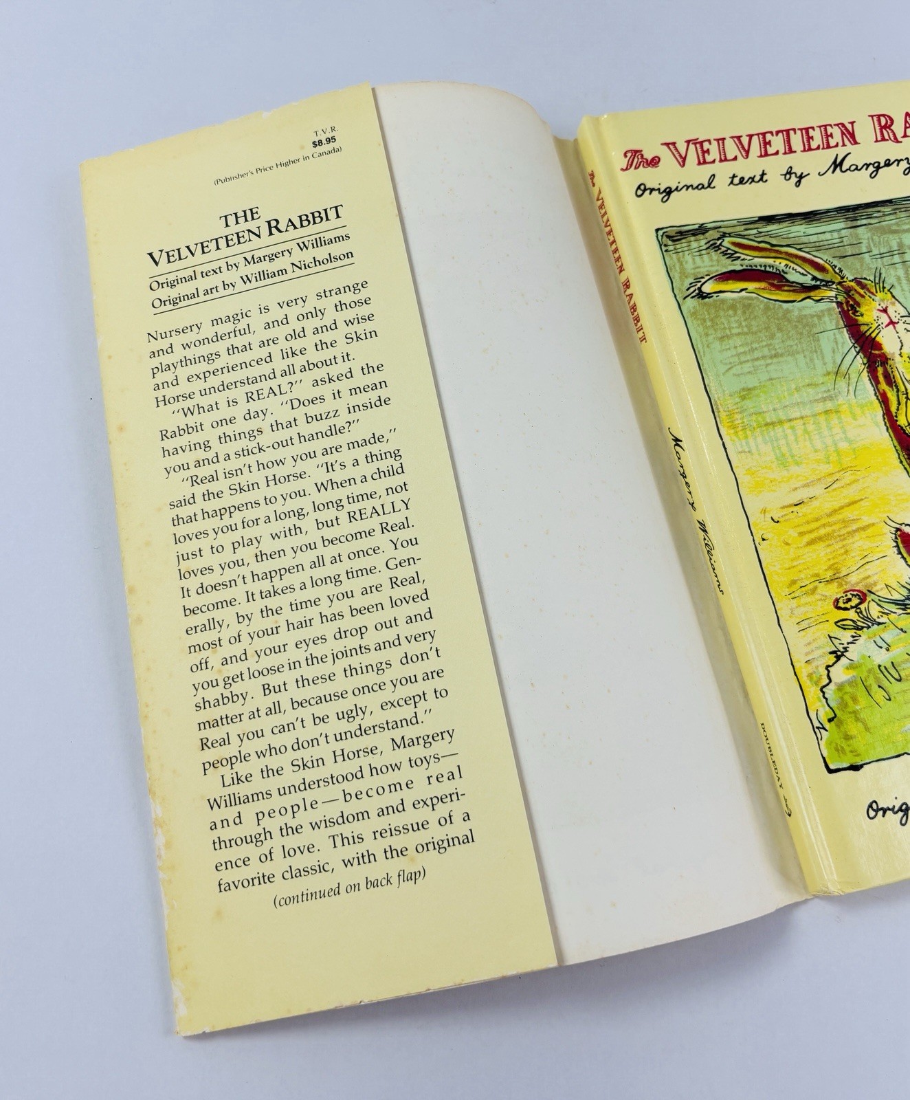 The Velveteen Rabbit Margery Williams 1980s Doubleday HCDJ Original 1922 Art