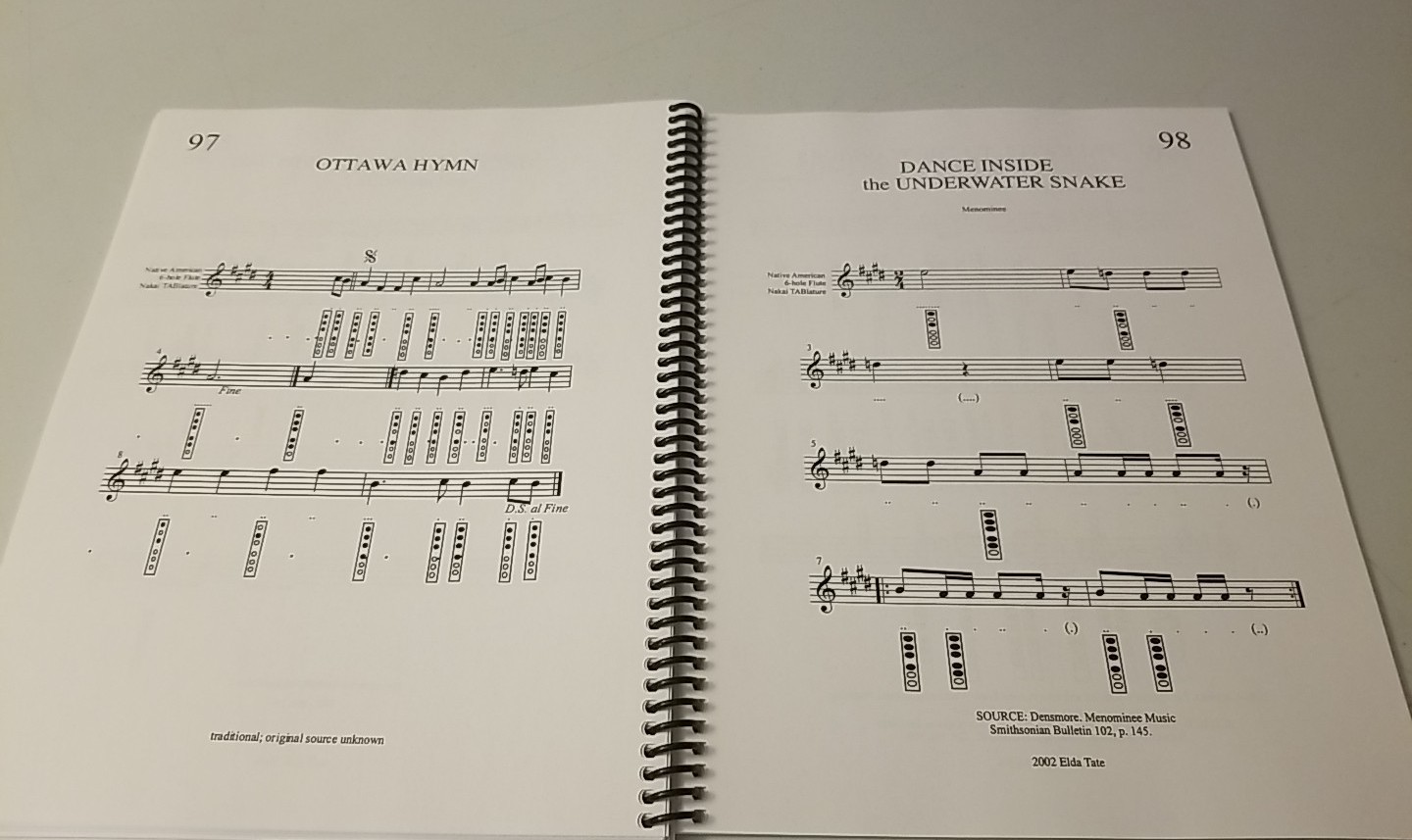 Native American Flute Song (Anishnaabe bbigon ngamwin) Spiral Paperback Music