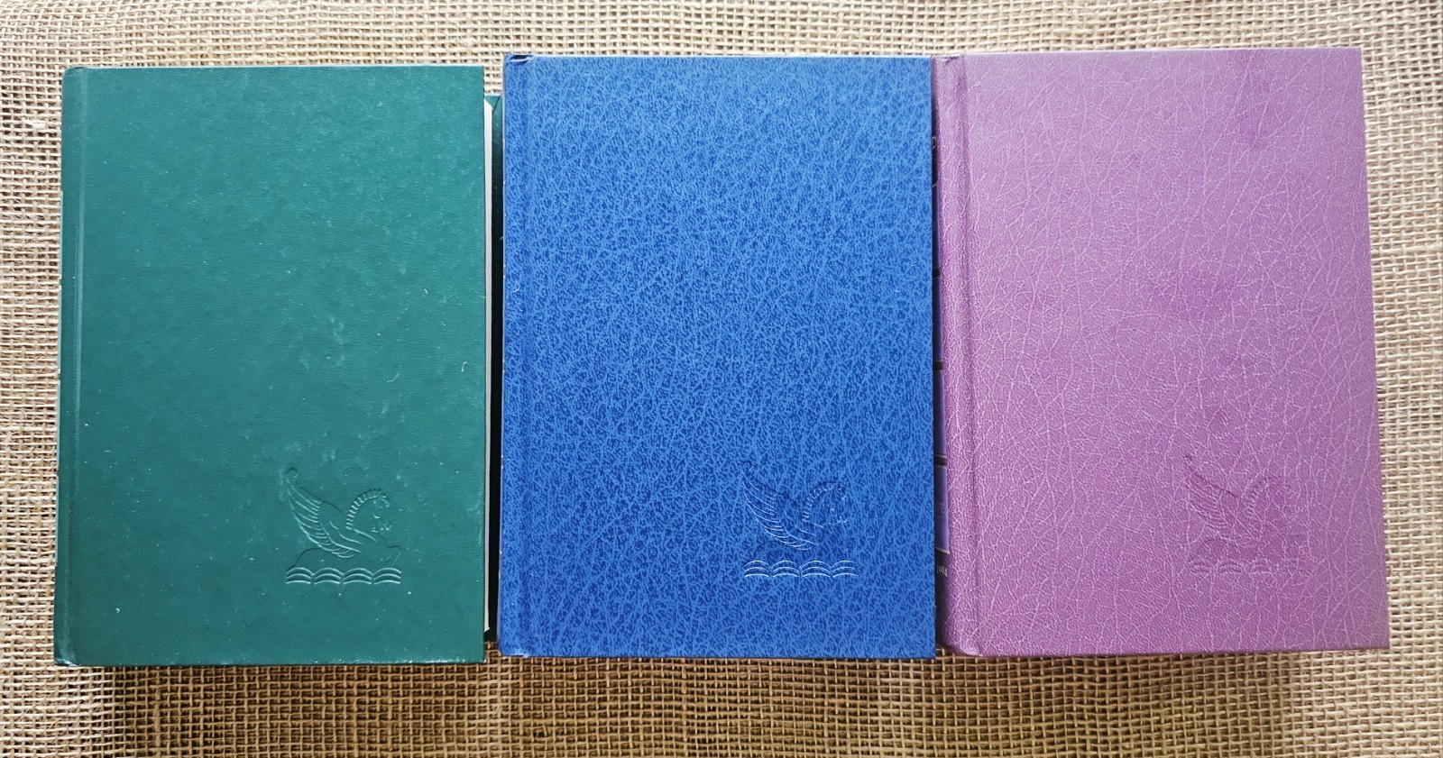 3 1990s Readers Digest Condensed Blue, Green, Purple Staging Books