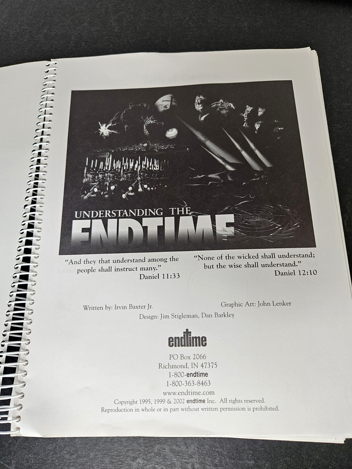 Understanding The ENDTIME, Prophecy Home Bible Study, New Edition, 2002 PB