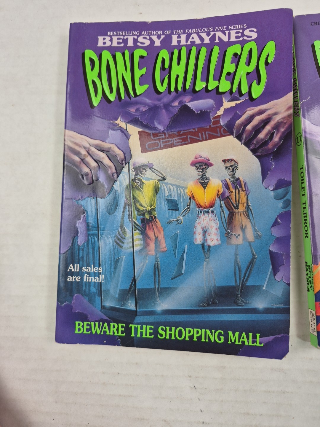 Bone Chillers Lot Betsy Haynes 1990s Vintage PB Horror #1 #11 Toilet Terror