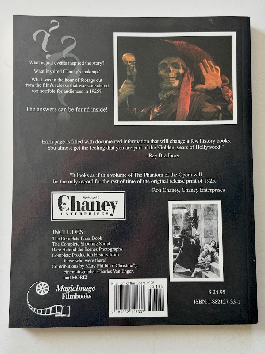 PHANTOM of the OPERA: Universal Filmscript Series :First Ed Softbound 1999