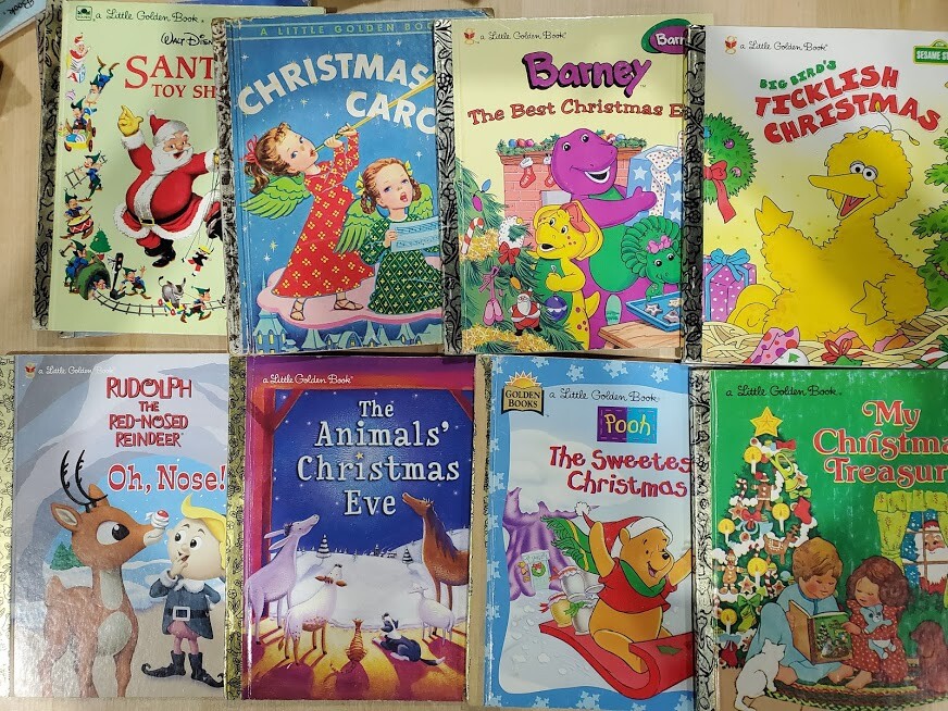 Lot of 8 Christmas Little Golden Books UNSORTED Mixed Titles – Free shipping