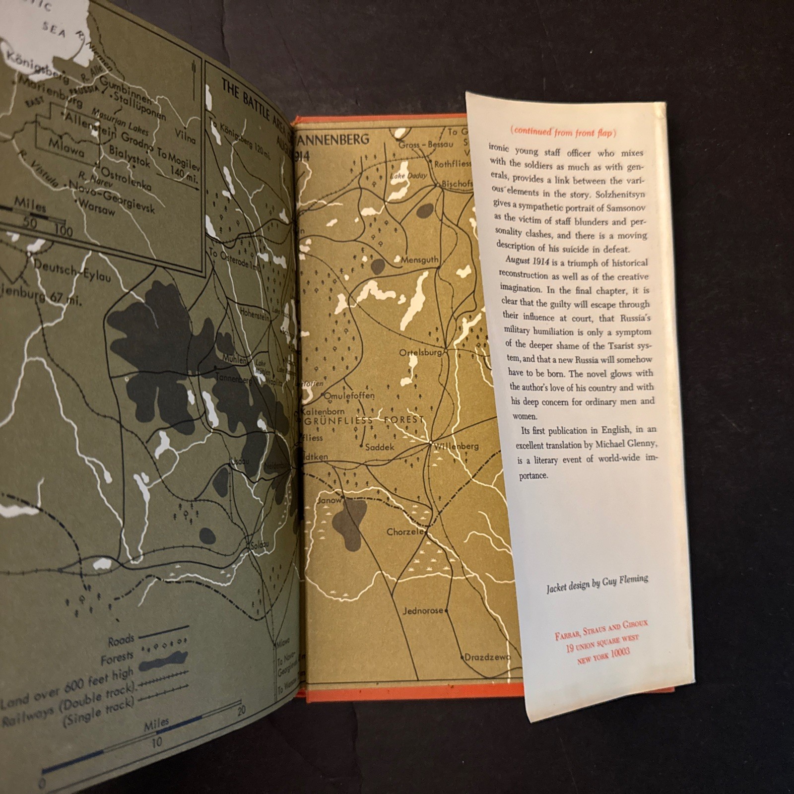 AUGUST 1914 by Aleksandr Solzhenitsyn 1972 First American Hardcover Edition