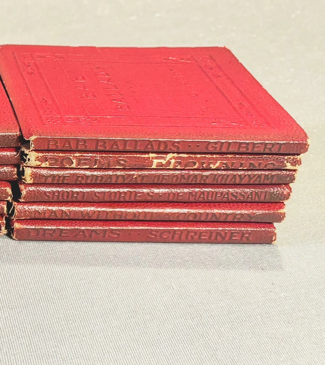 Antique Little Leather Library Miniature Books – Choose Your Title – Red Series
