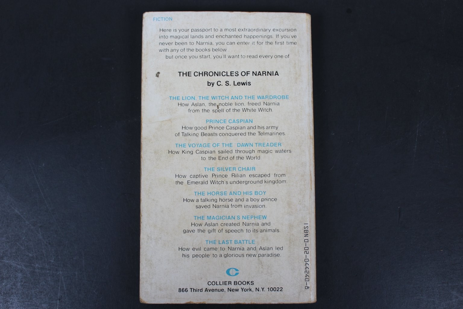 Prince Caspian C.S. Lewis 1970 First Collier Edition Chronicles Narnia Fantasy