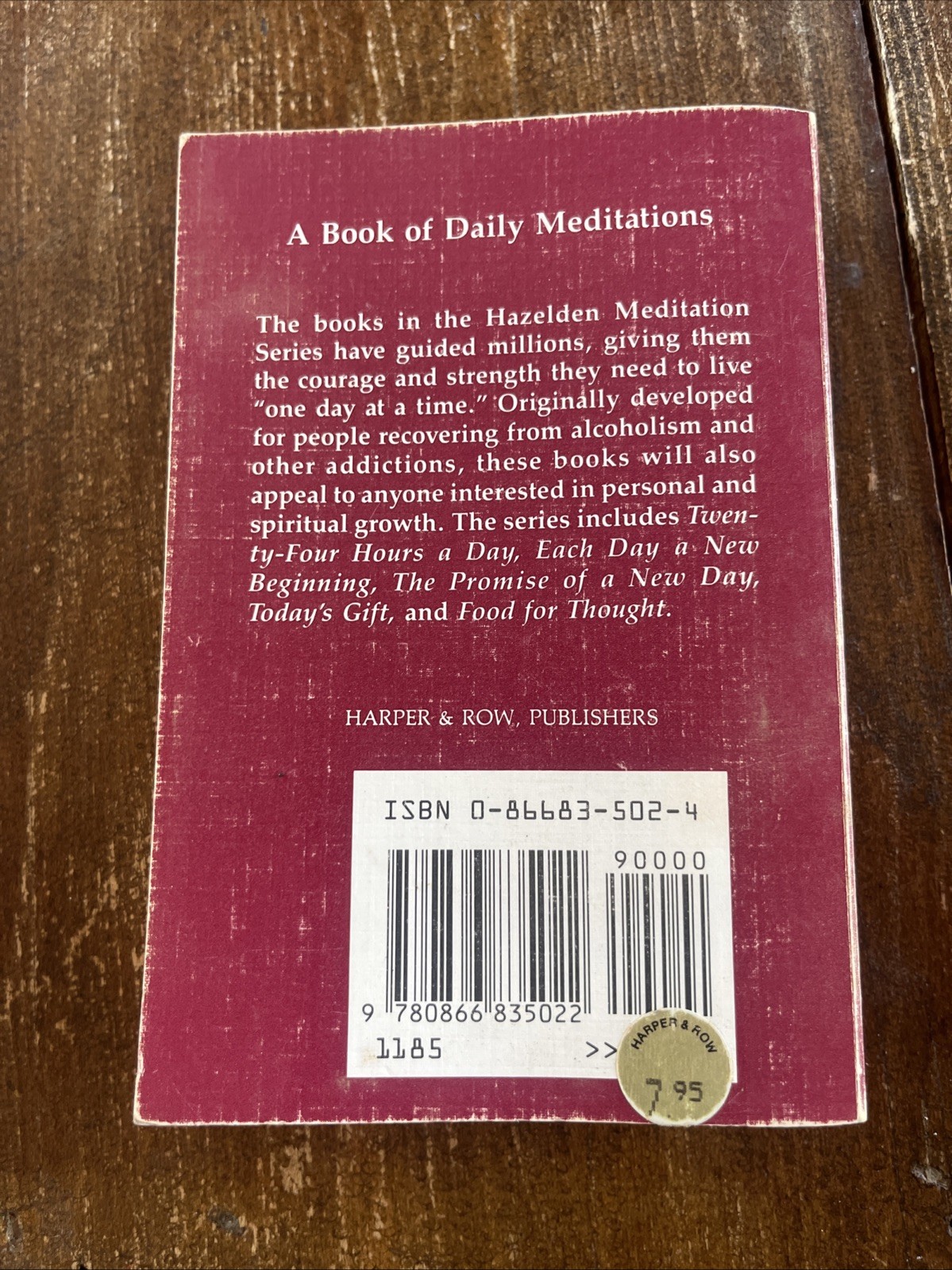 Hazelden, The Promise of a New Day Book Daily Meditations, (1985, Paperback)