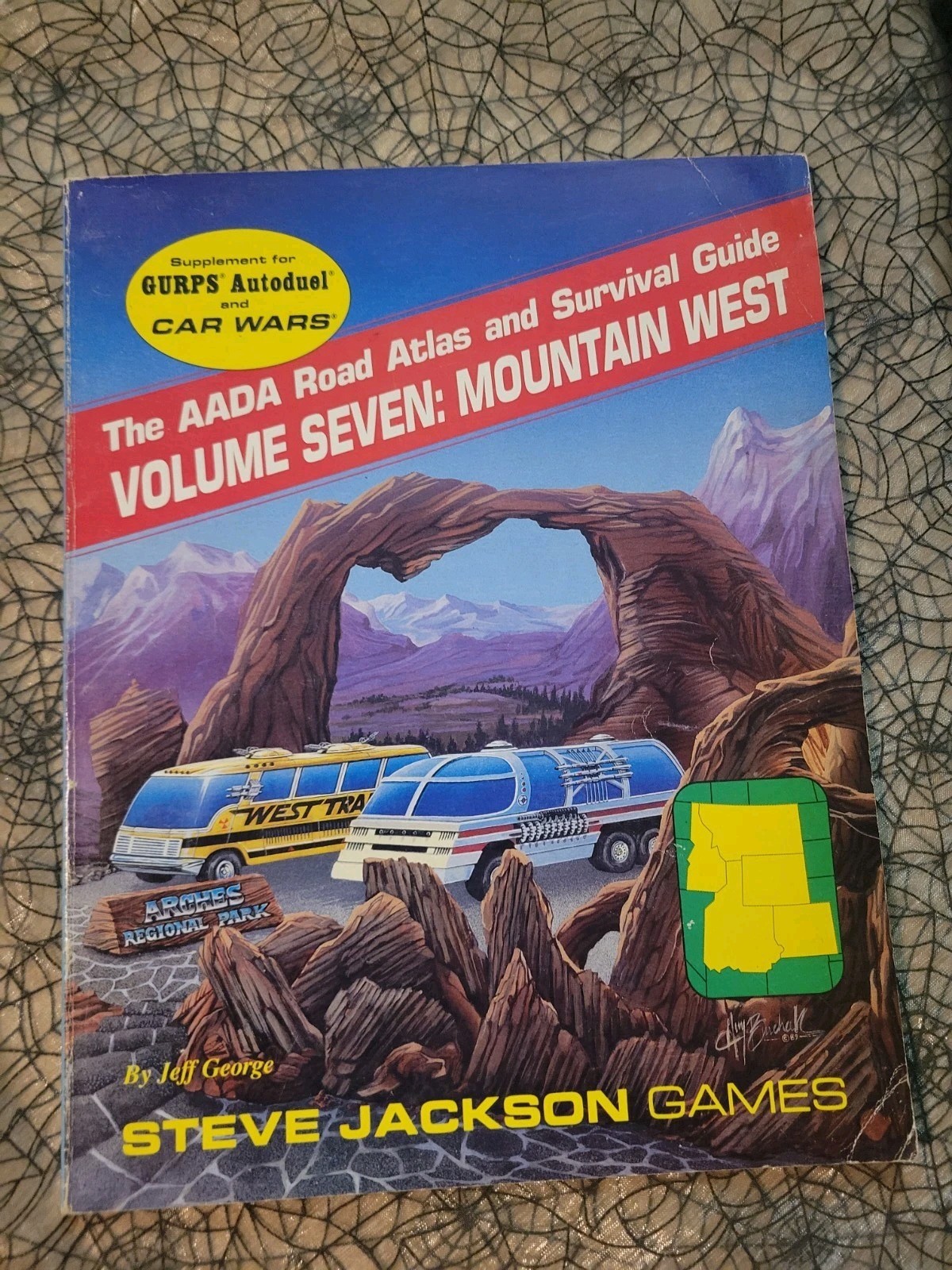 AADA Road Atlas Survival Guide Car Wars Autoduel 1 2 3 4 5 6 7 + GURPS Rpg Lot