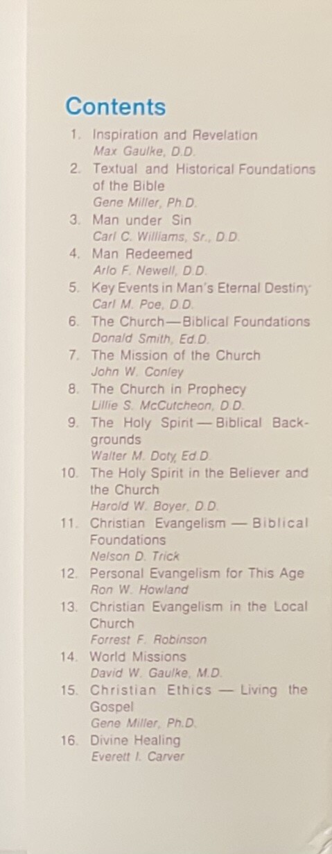 Dynamics of the Faith : by Evangelical Christian Foundations 1972 HC 2528