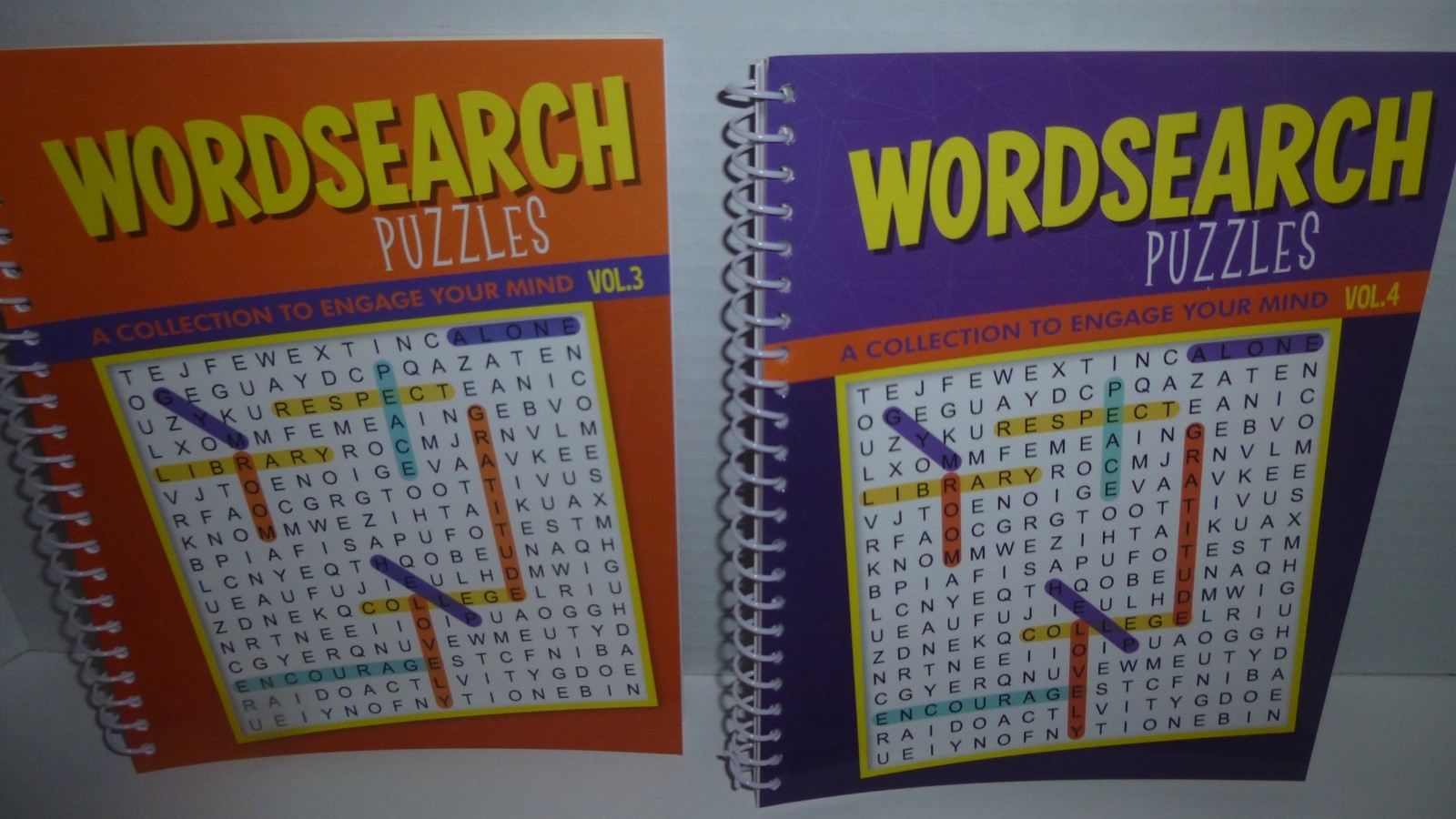 Lot of 4 Vision St. Word Search Puzzle Books – Vol. 3, 4, 5 & 6 – Brand New!!