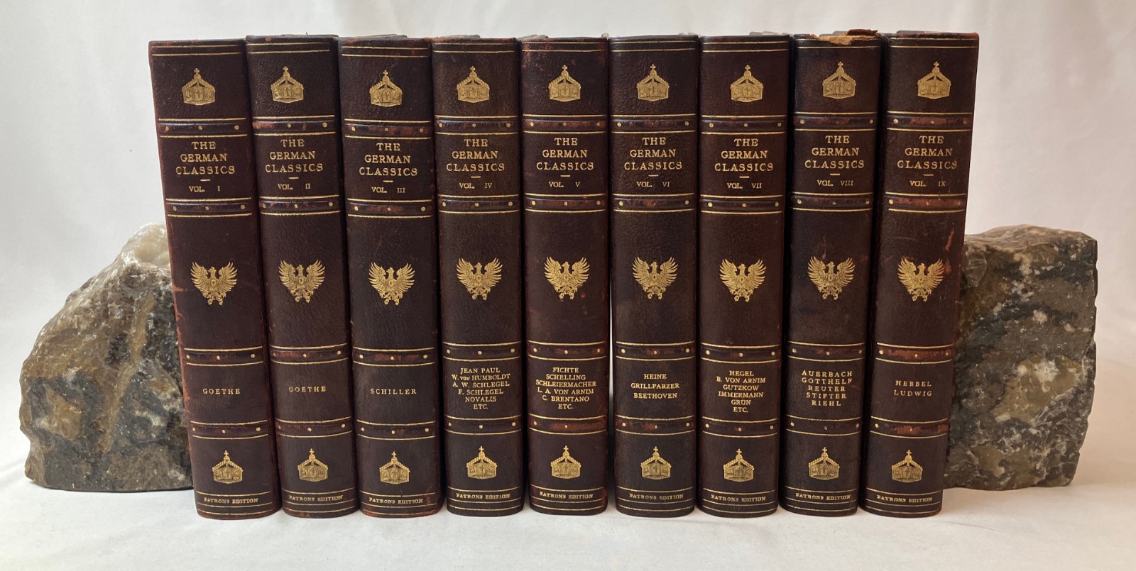 LOT OF 9 VOLUMES The German Classics Literature Patron’s Edition Volumes 1-9