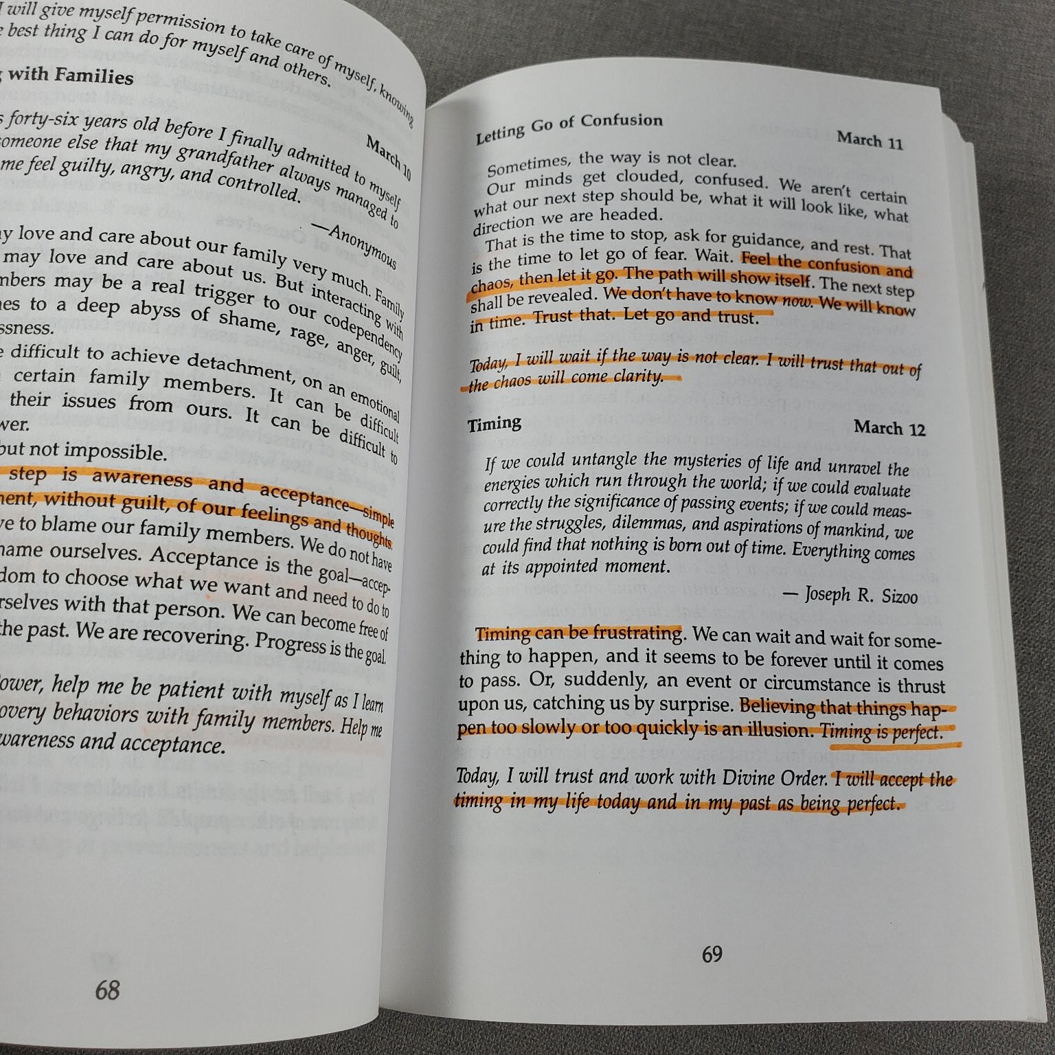 The Language of Letting Go Melody Beattie Daily Meditations 2002 Hazelden Book