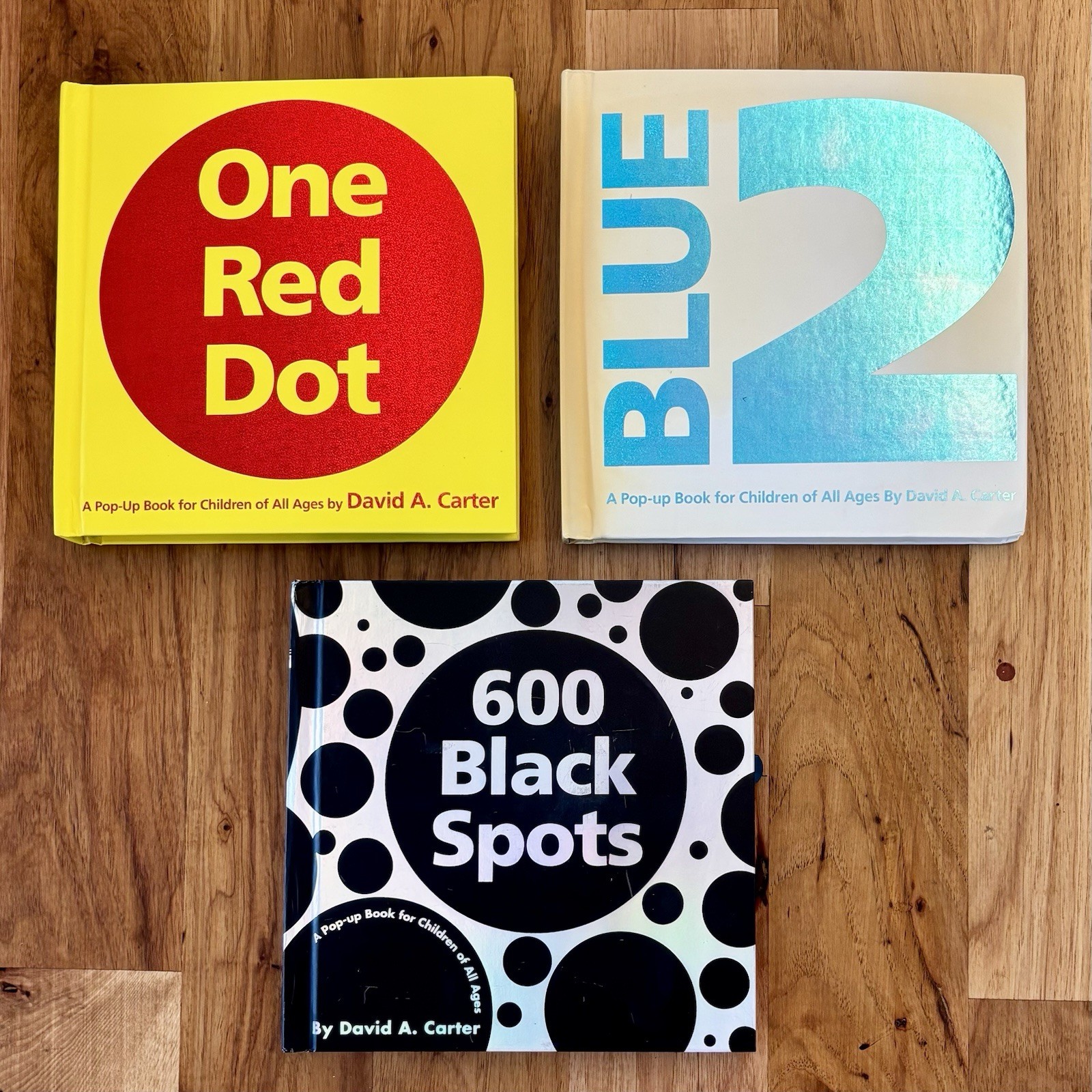 David A Carter Pop-Up Book Lot One Red Dot 600 Black Spots Blue 2 Hardcover