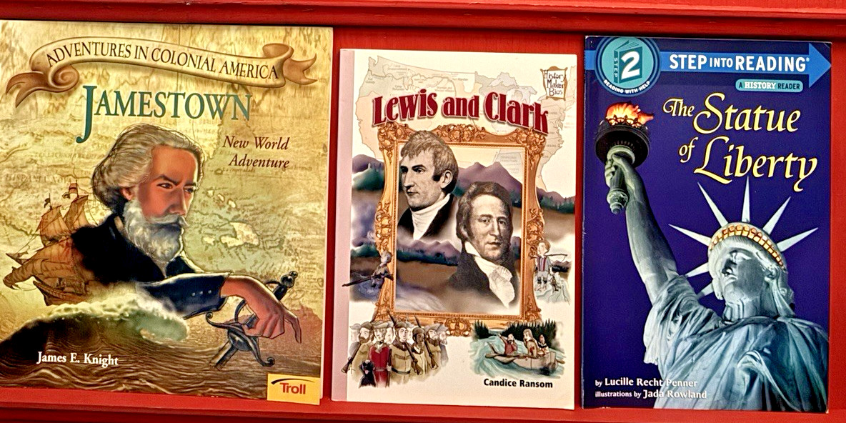 American Revolution 9 Books Patriotism Statue of Liberty Flag 4th of July 250th