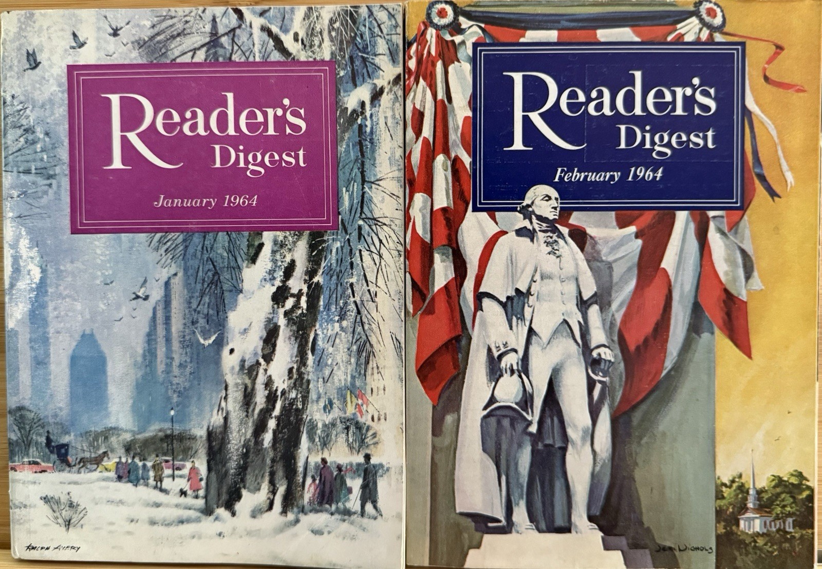 1964 January February READER’S DIGEST MAGAZINE Vintage History Short Story Tales