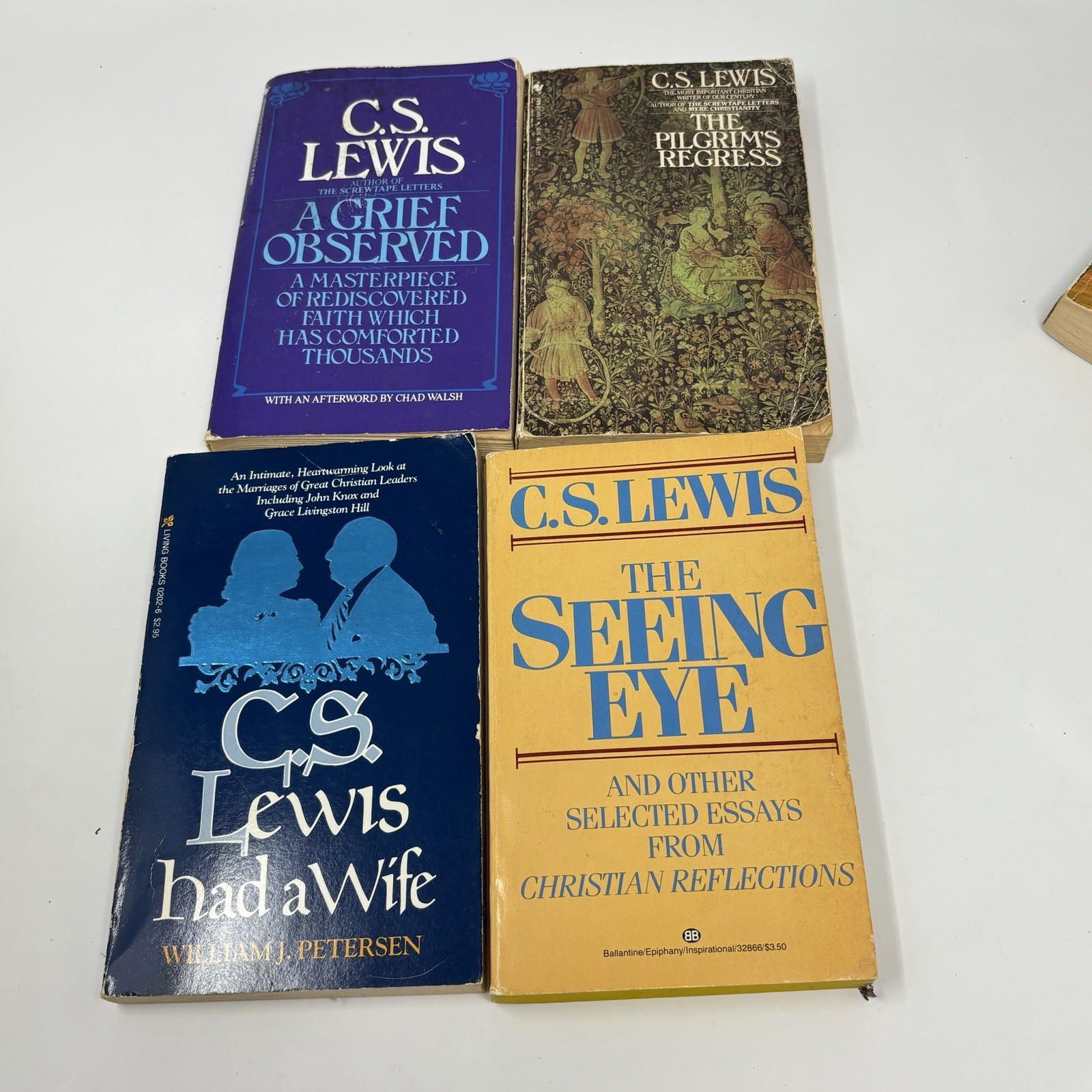 Lot of 12 C S Lewis Books Vintage Paperback Christian Fantasy Theology