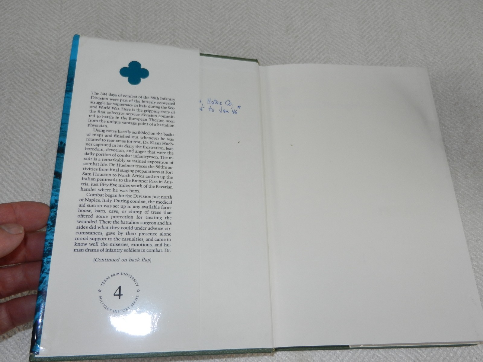 WW II 88th Division 349th Infantry & Battalion Surgeon „LONG WALK THROUGH WAR“
