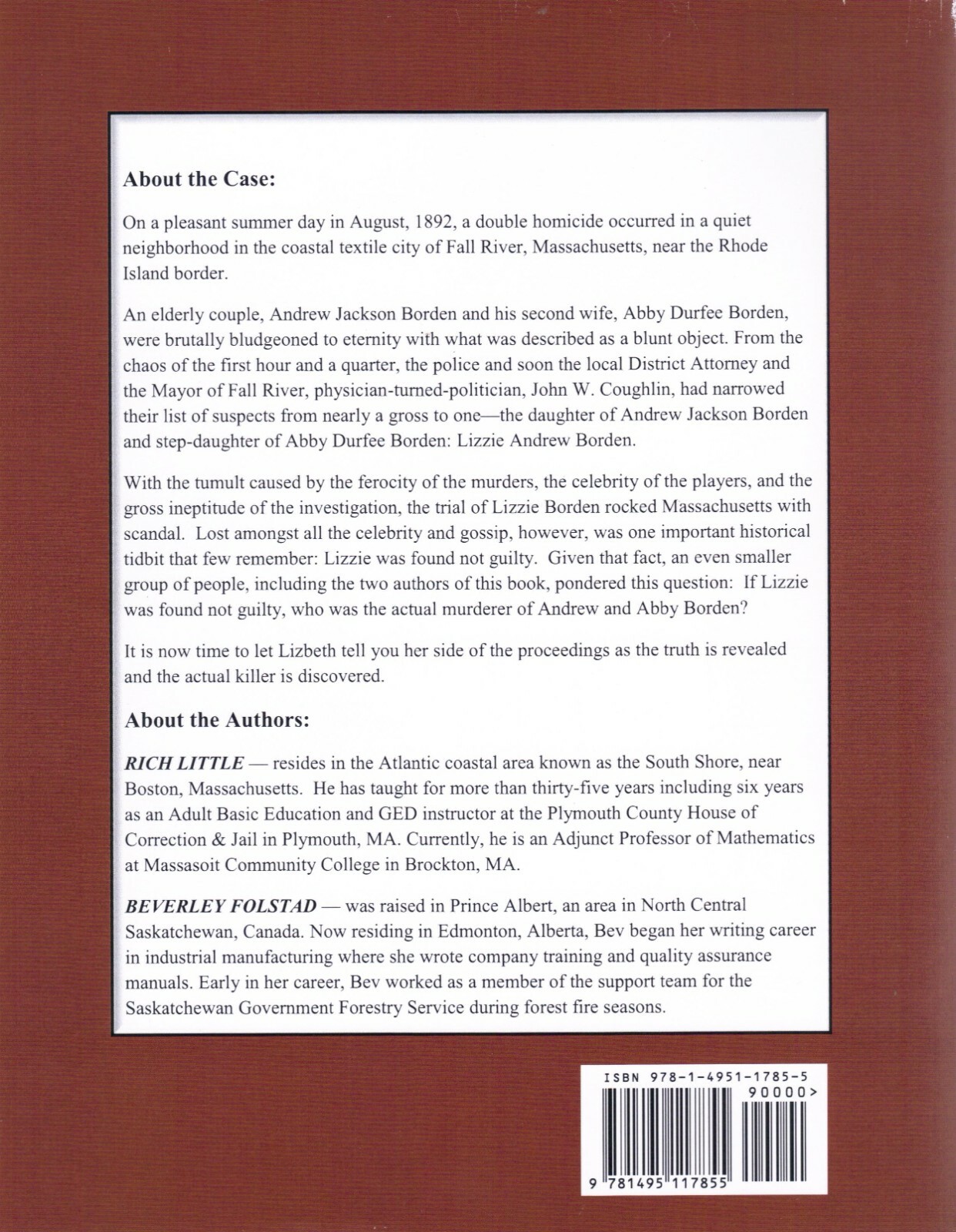 LIZZIE BORDEN – COLD CASE TO CASE CLOSED, , MY STORY By Rich Little-signed