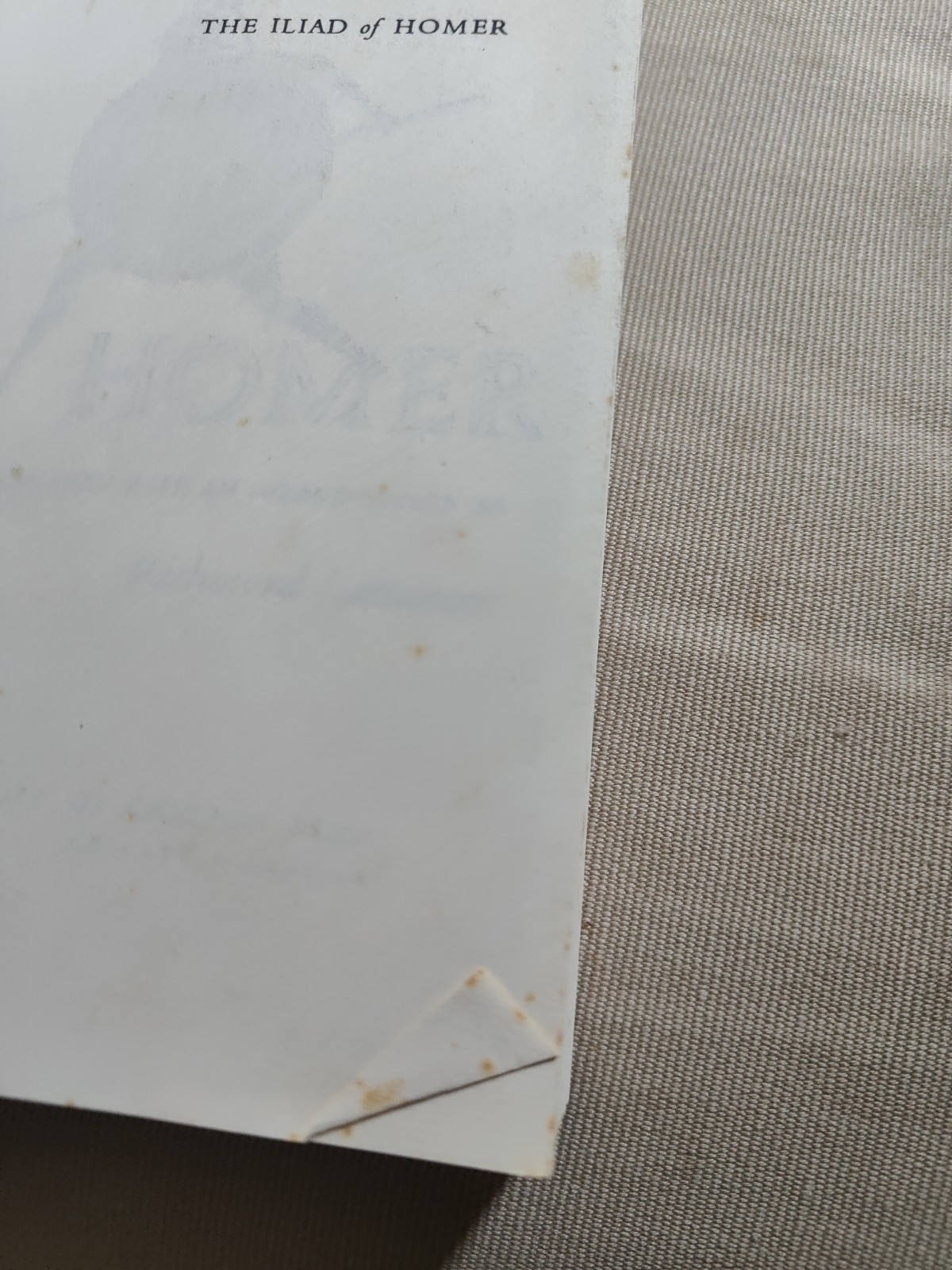 The Iliad of Homer / translated with an introd. by Richmond Lattimore