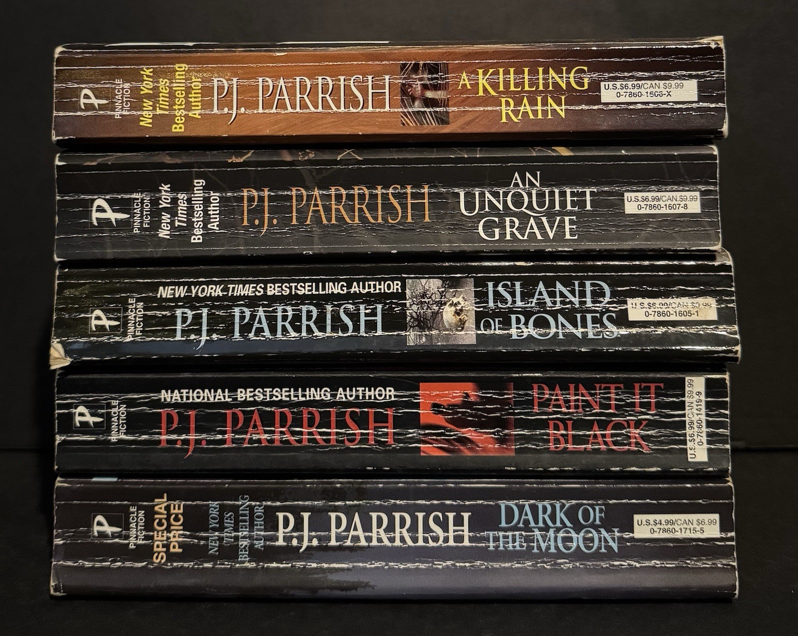 5 P.J. Parrish Books- Titles listed