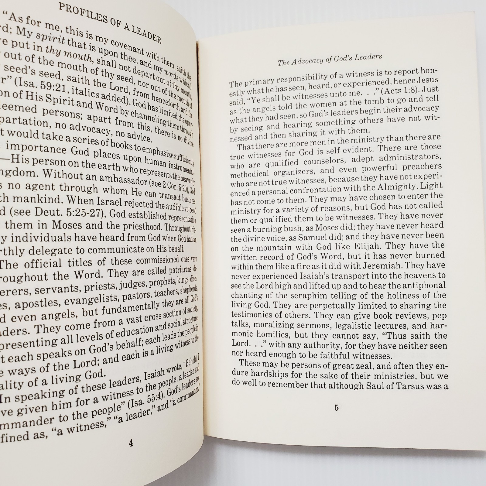 Profiles of a Leader Book Cornwall 1980 Vintage Christian Leadership Self-Help