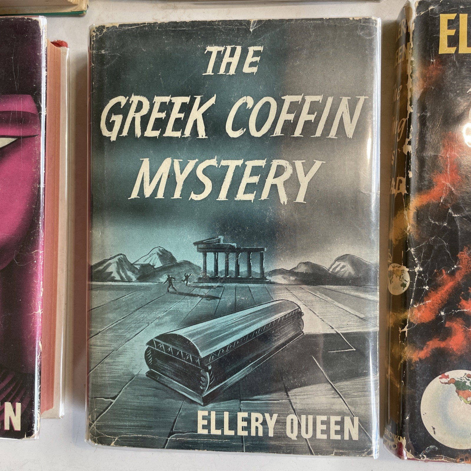 Lot Of 6 Vtg Ellery Queen Mysteries HC/DJ GOOD 1930s, ‘40s, 50s Publications