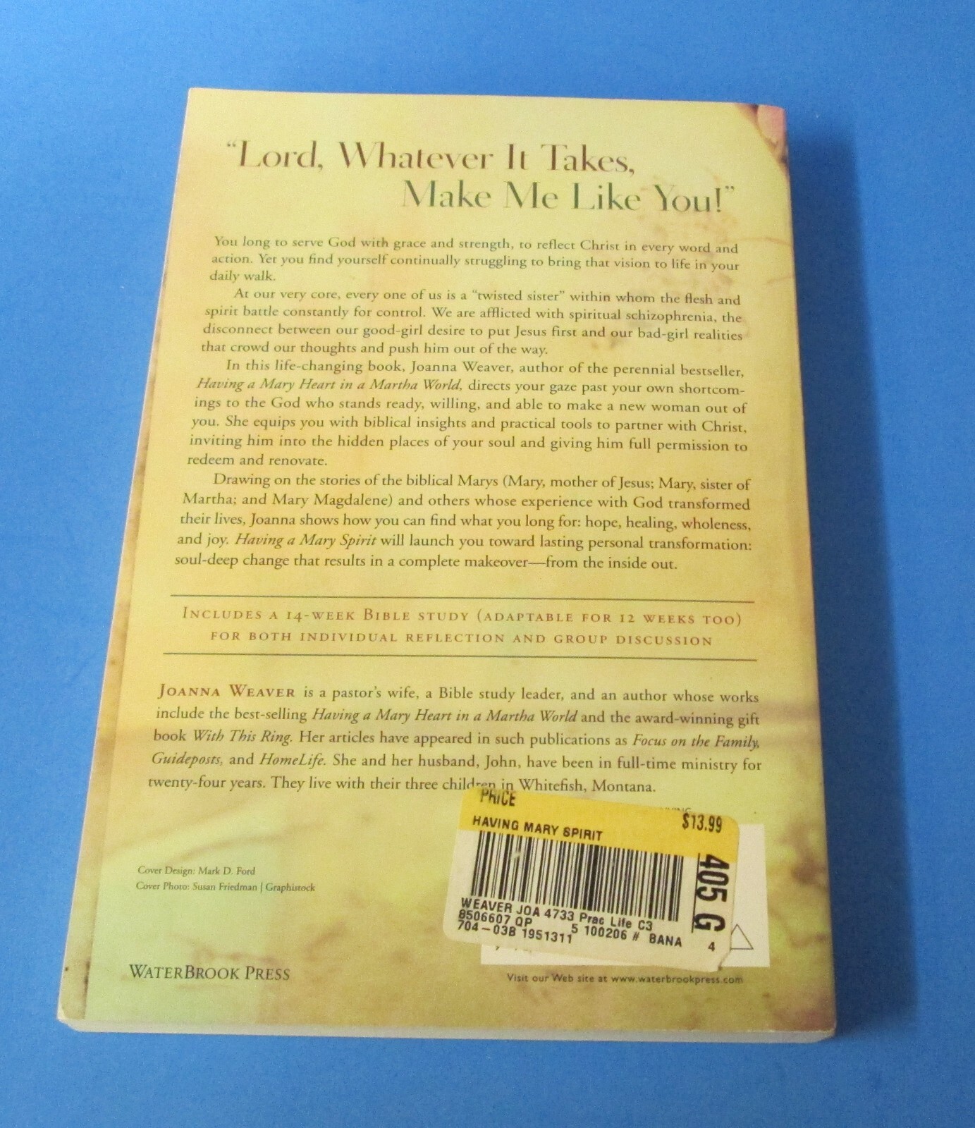 2006 1st edition religious PB Having A Mary Spirit by Joanna Weaver rj