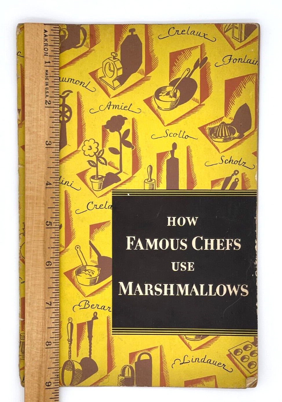 How Famous Chefs Use Marshmallows Recipes Cookbook Vintage 1930-39 pages