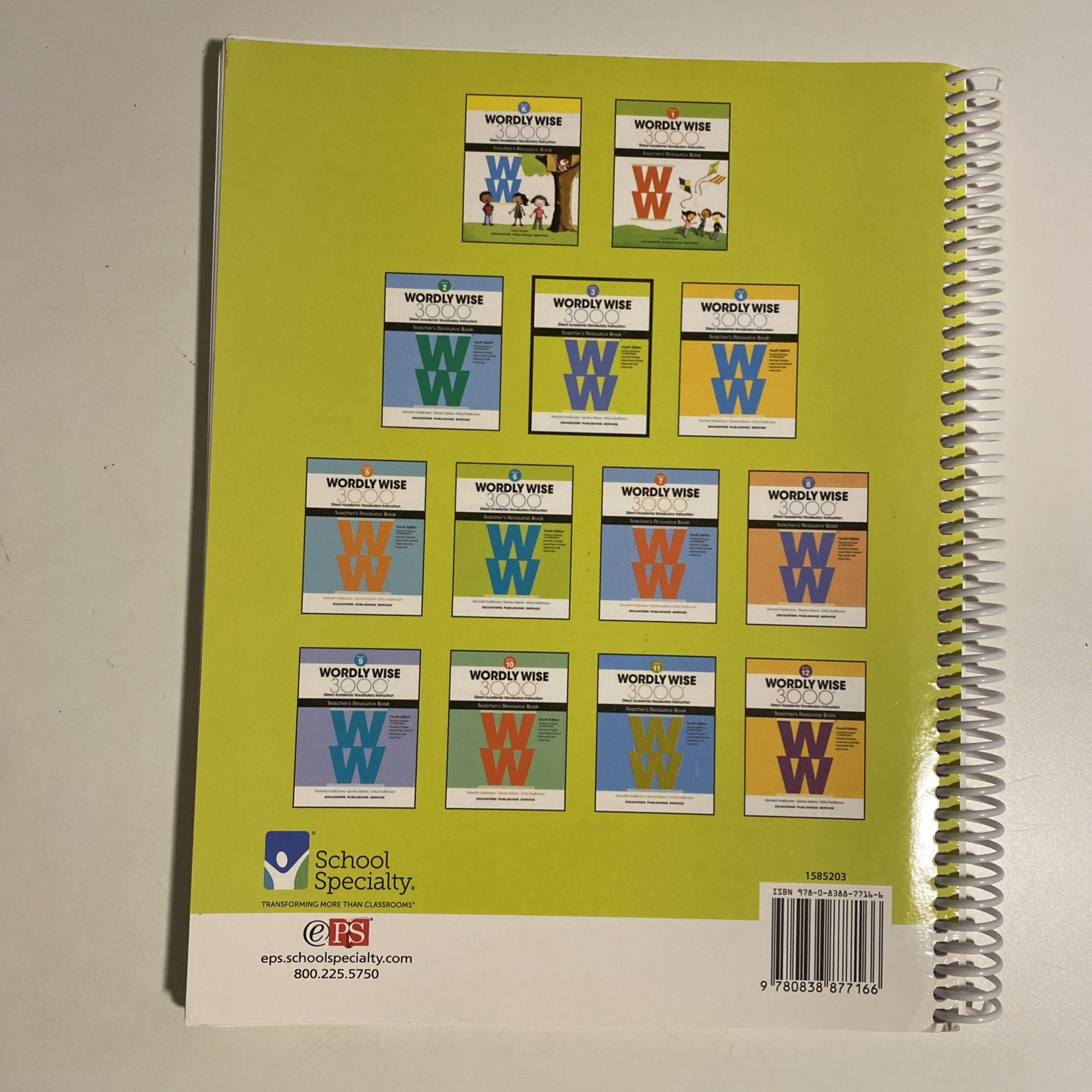 Wordly Wise, Grade 3 by Kenneth Hodkinson Teacher Resource Book