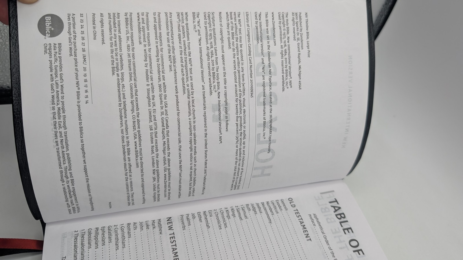 NIV, Thinline Bible by Zondervan Staff (2017, Bonded Leather)