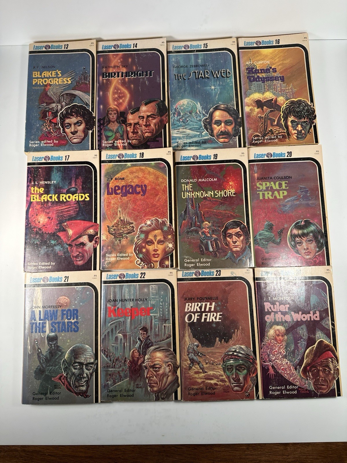 Huge Lot Of 55 Laser Books 1970s Vintage Science Fiction Paperbacks Incl #s 1-54