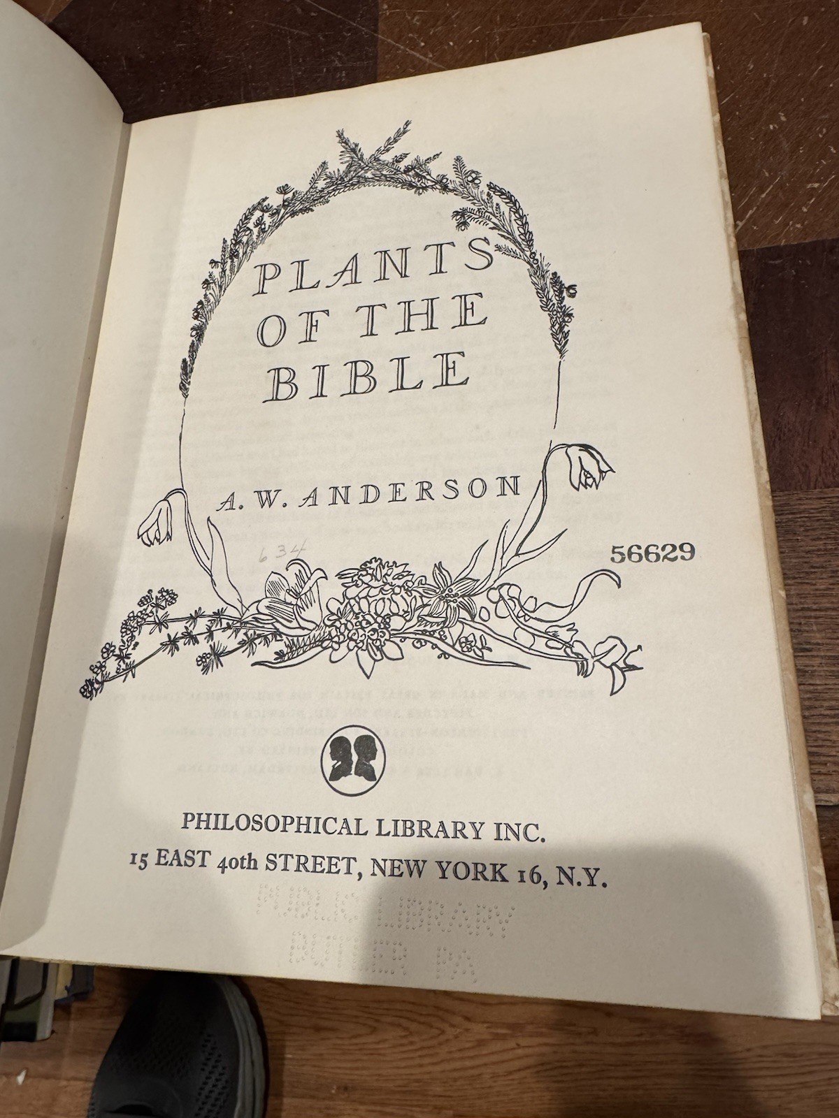 Plants of the Bible – PLANTS HERBS & FLOWERS A W Anderson Ex-library Book