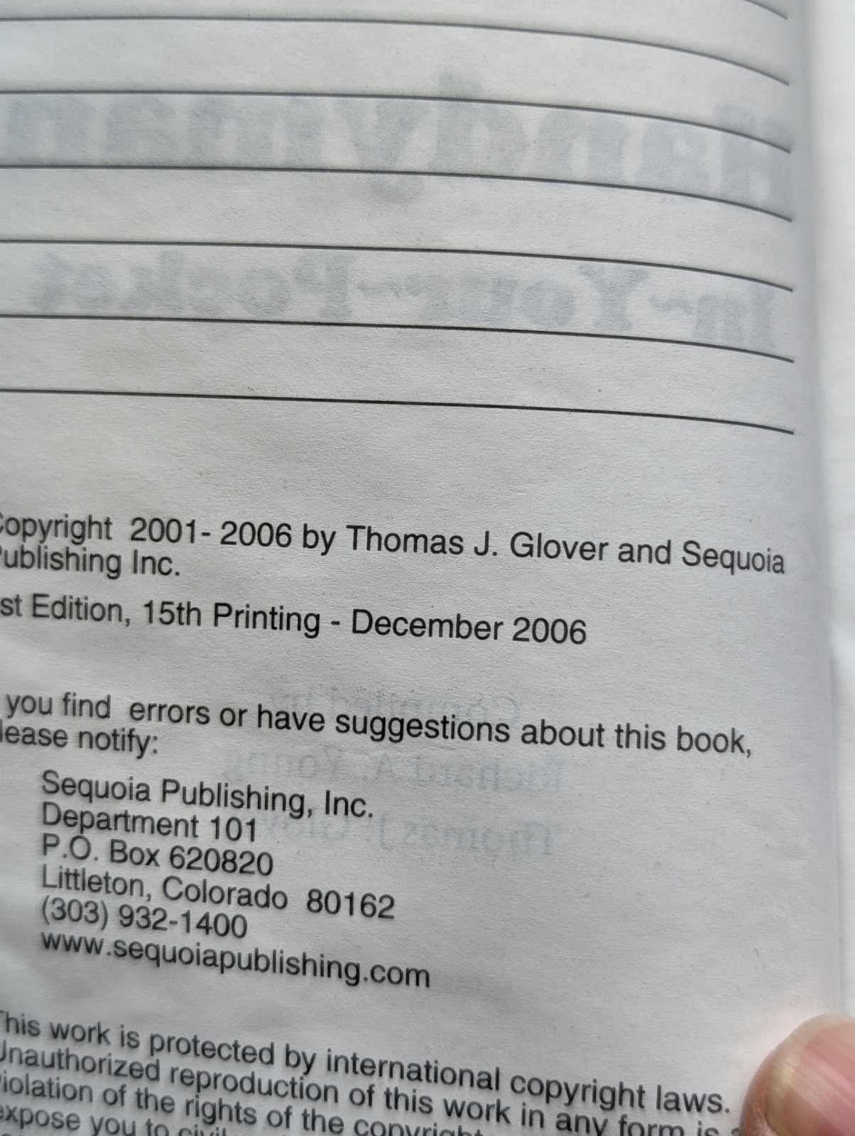 Handyman In-Your-Pocket Book, R.A.Young & T.J. Glover, 2006 Edition