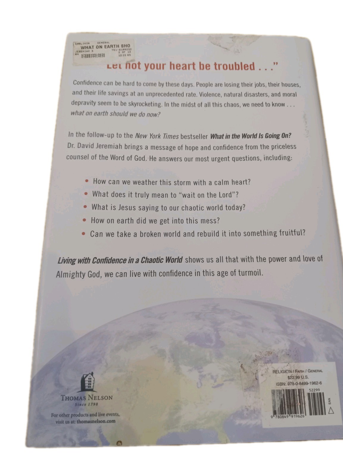 Living With Confidence In A Chaotic World By Dr David Jeremiah