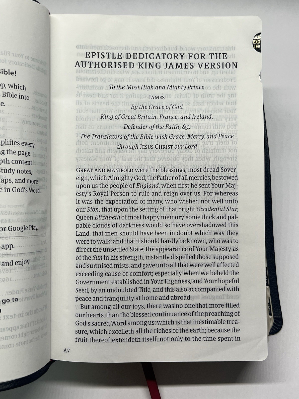 Holy Bible – King James Version Black Genuine Leather Giant Print Tyndale 2020