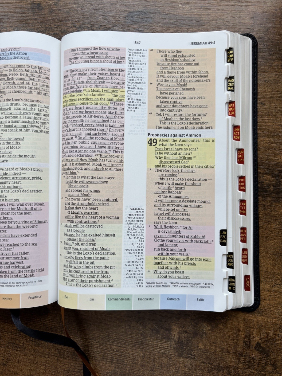 CSB Rainbow Study Bible, Black Tan Leathertouch