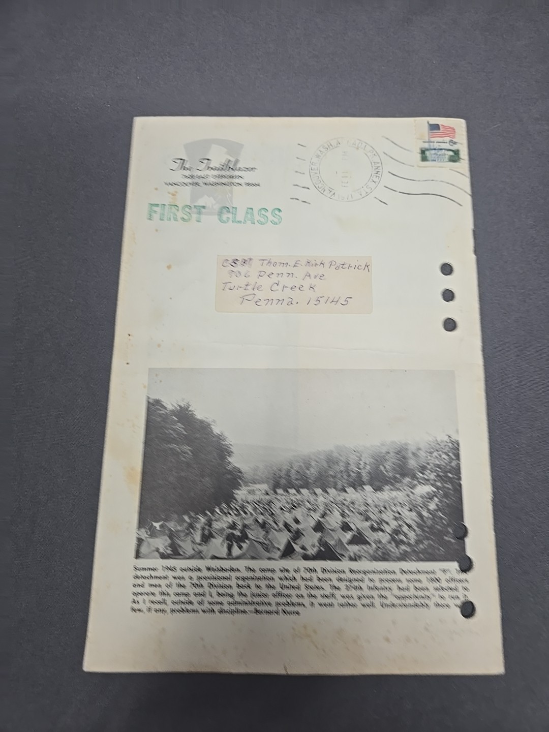 The Trailblazers The Story Of The 70th Infantry Division & Ephemera