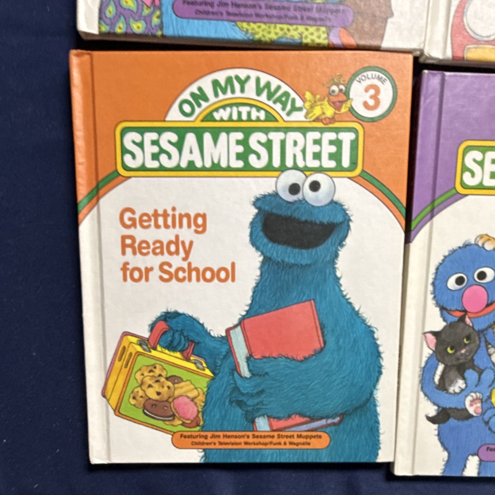 On My Way with Sesame Street Hardcover Lot (4 Books) Vol 3,4,8,9 Illustrated