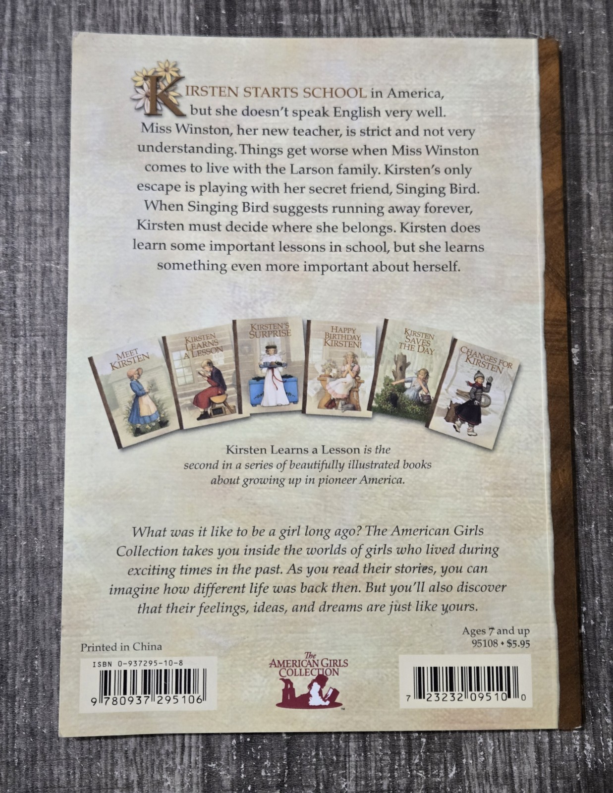 1854 Kirsten American Girl Collection Book Box Set 1 2 3 4 5 6 – Six Book Set