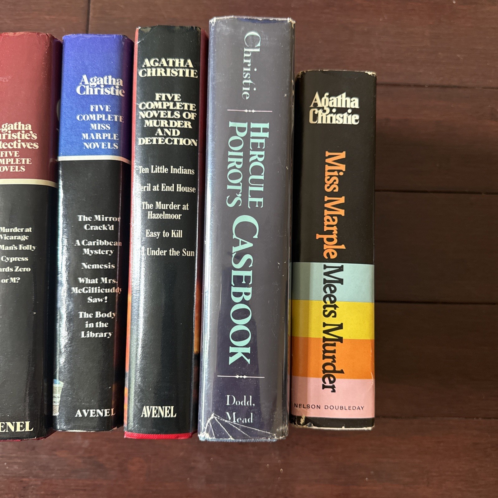 25 Agatha Christie Novels In 6 Volumes – 6 HCDJ Books – Marple,Detectives + More