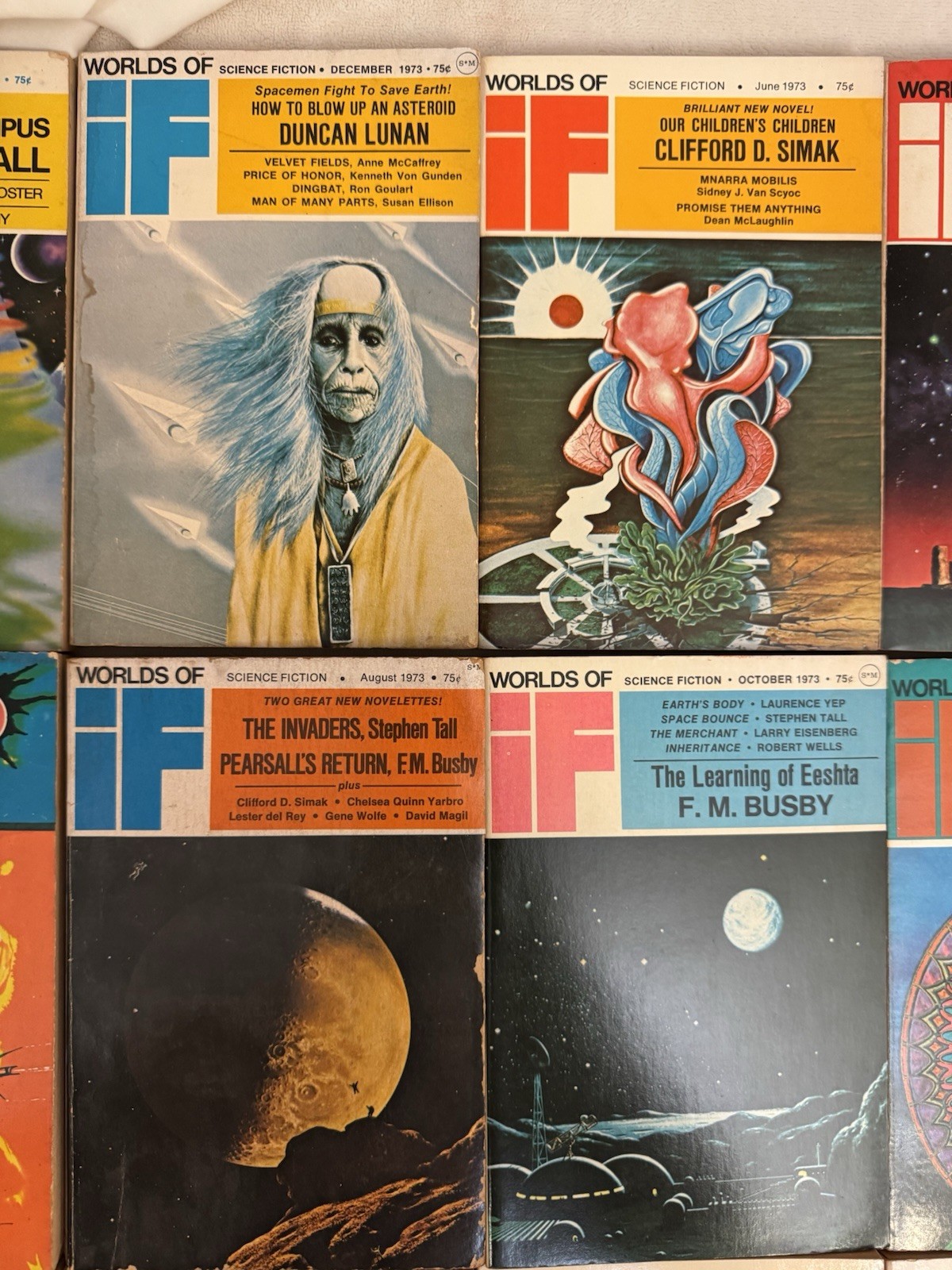 Worlds of If Science Fiction (19 Issue Lot) 1968-1974 Illustrated English Asimov