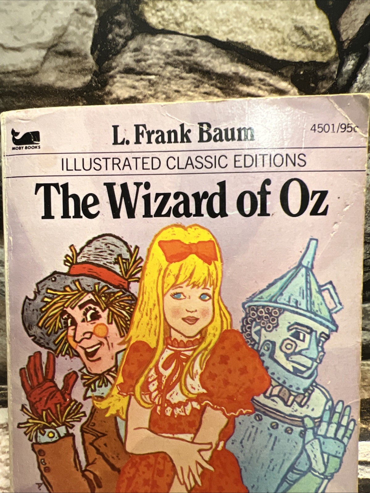 Vintage The Wizard of Oz – L. Frank Baum – Moby Books Illustrated 1977 Mini Book