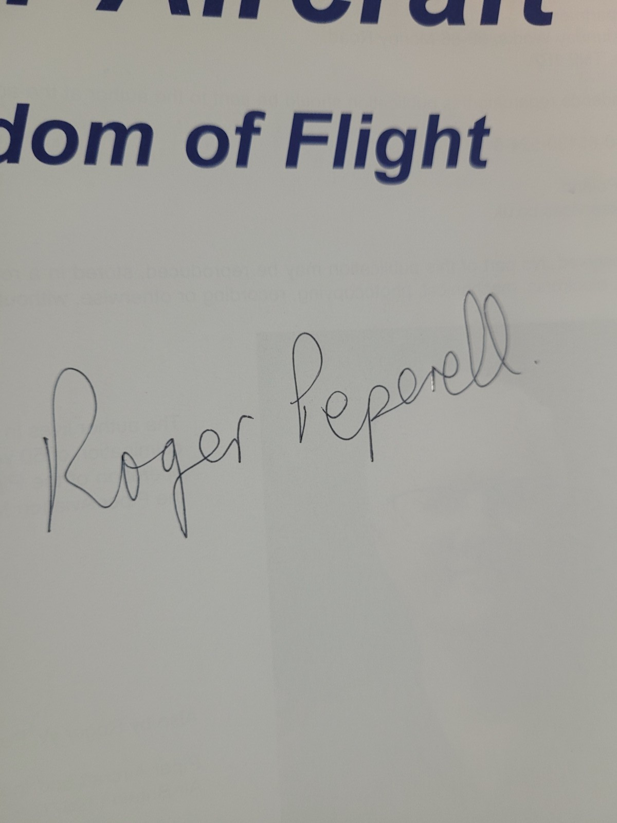 PIPER AIRCRAFT: FREEDOM OF FLIGHT – ROGER PEPERELL- 2020 – + SUPPLEMENT – SIGNED
