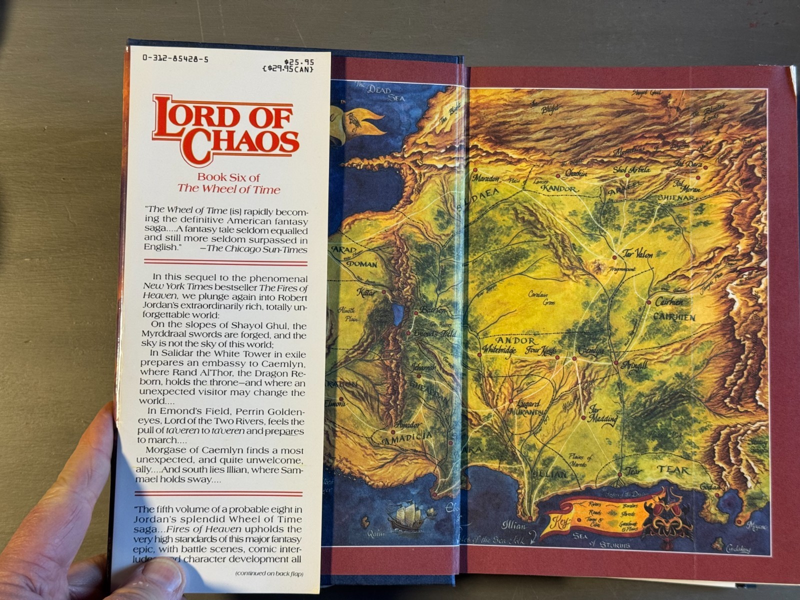 Lord of Chaos by Robert Jordan, 1994, HCDJ, 1st Trade Edition