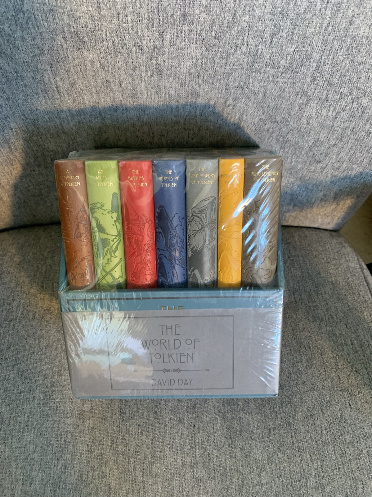 World of Tolkien SevenBook Set by David Day Faux Leather Bound Books G2U