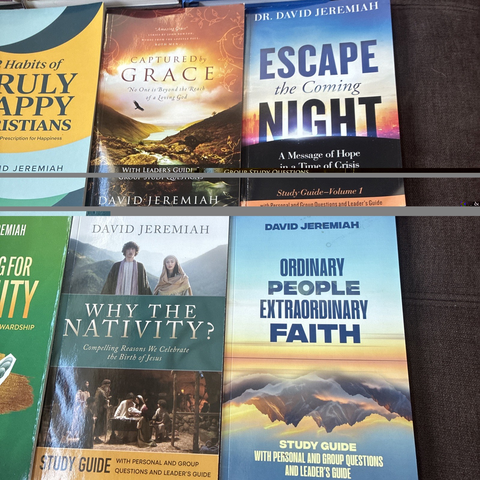 11 Dr. David Jeremiah Books Prophesy/Christian Living/Study Guides 3 HB 1 Signed