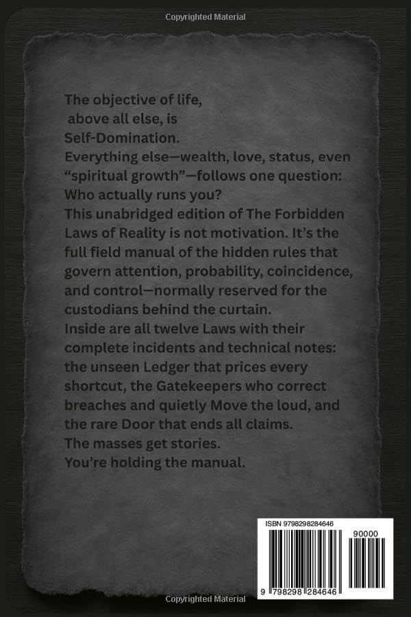 SUMMARY, the FORBIDDEN LAWS of REALITY