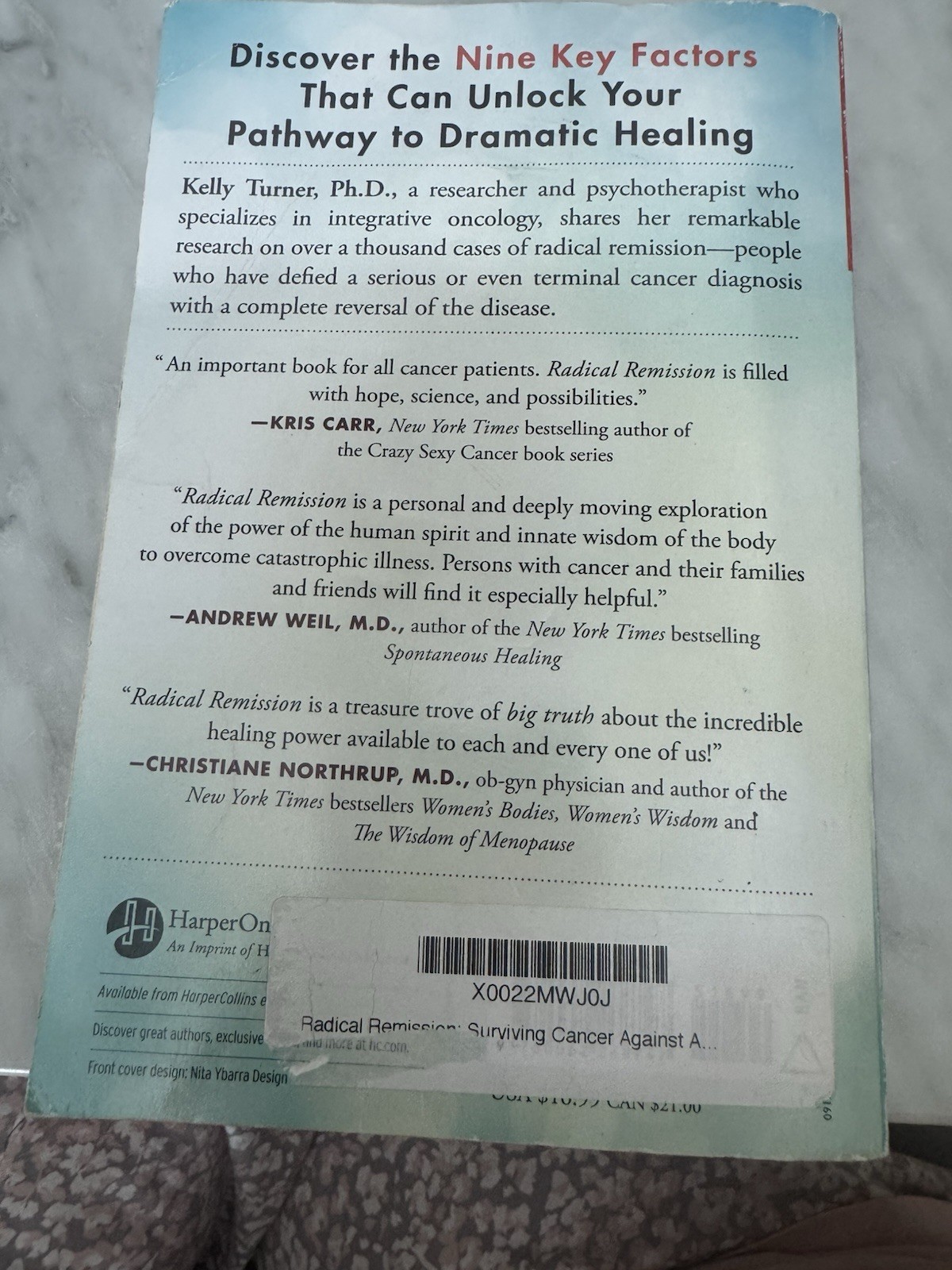 Radical Remission: Surviving Cancer Against All Odds – Paperback – VERY GOOD