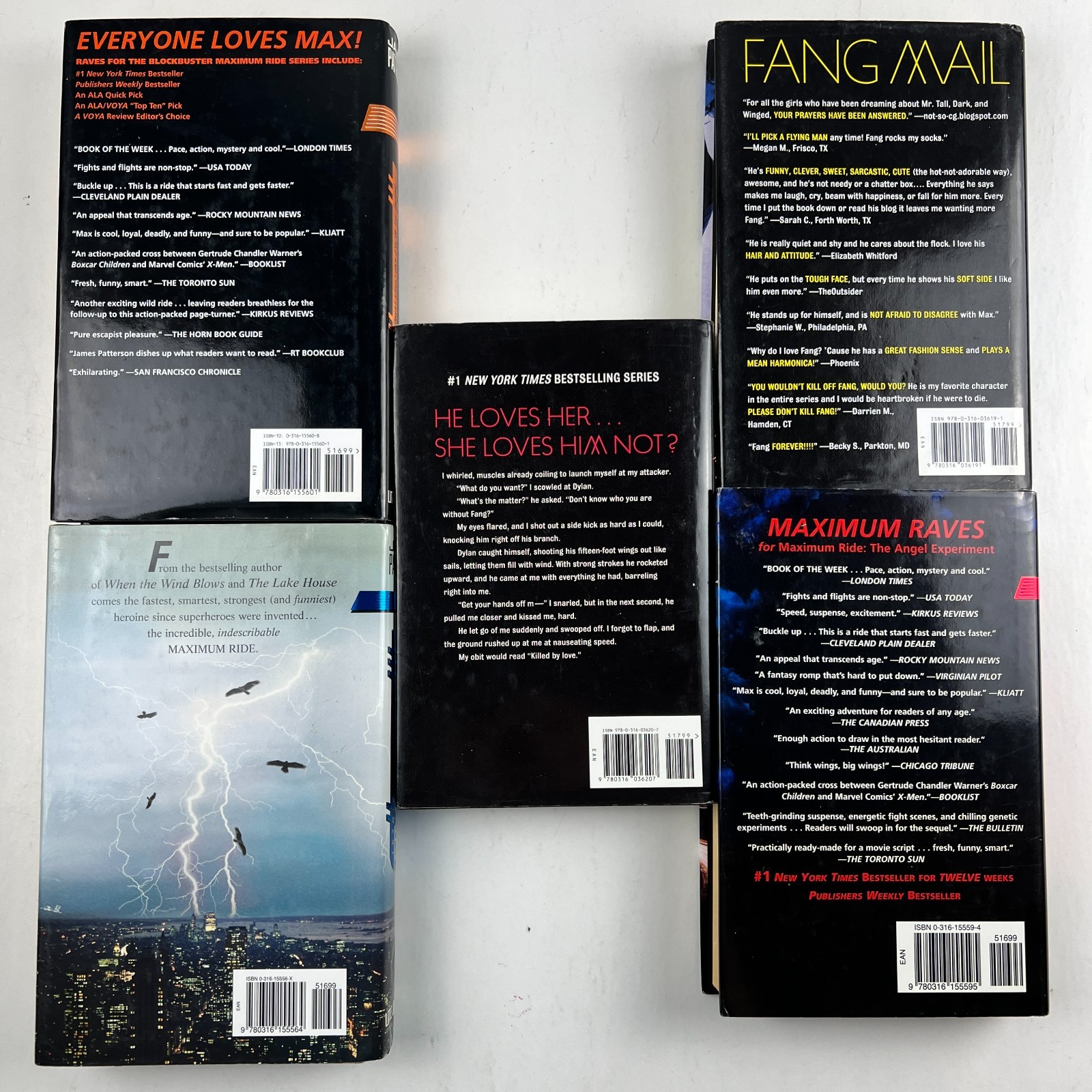 (5 Book Lot) James Patterson See Description for titles (Original Retail $89)